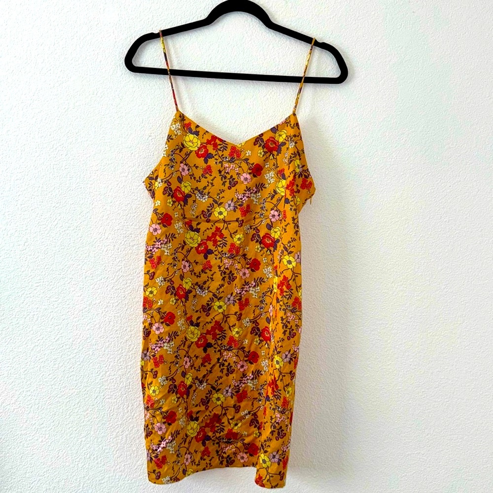 Chelsea & Violet Yellow Floral Mini Dress